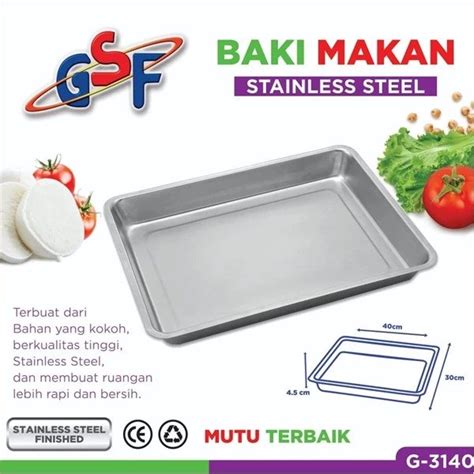 Jual Nampan Baki Gsf Stainless X X Cm Baking Tray G Di