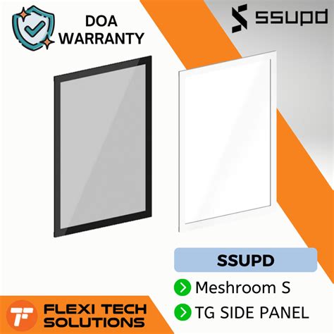 Flexi Tech Ssupd Meshroom S Tempered Glass Side Panel Black Pc Desktop