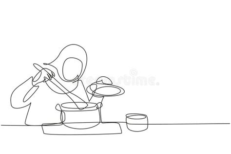 Continuous One Line Drawing Cooking Stock Illustrations 1515