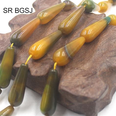 10x30mm Drop Teardrop Gem Stone Yellow Carnelian Jewelry Making