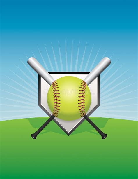 Softball Background Illustration Stock Vector Image 43962106