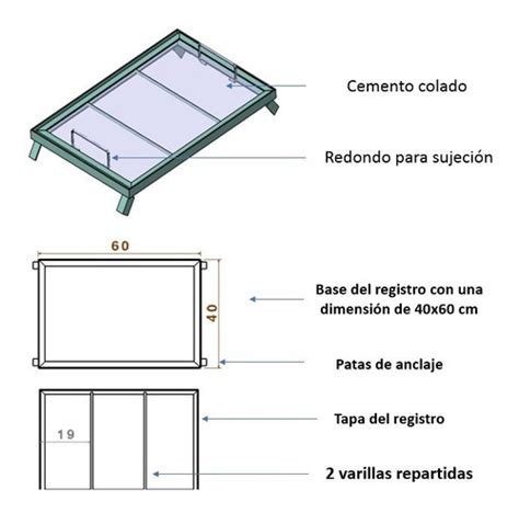 Tapa De Registro Para Concreto Colado Cm X Xm Env O Gratis