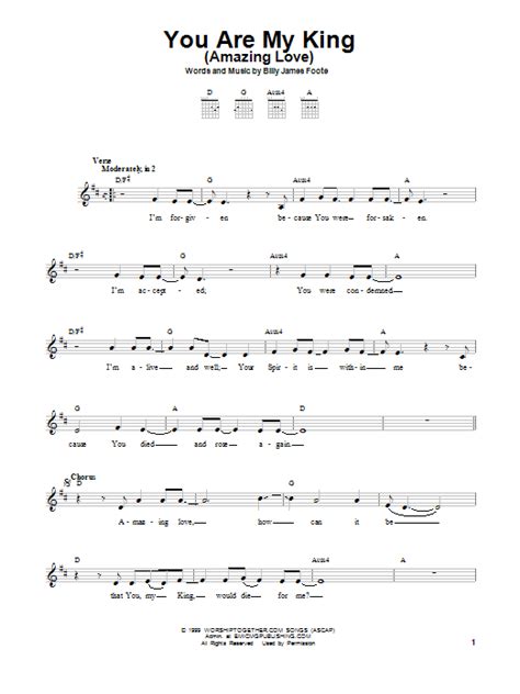 You Are My King Amazing Love Sheet Music Direct