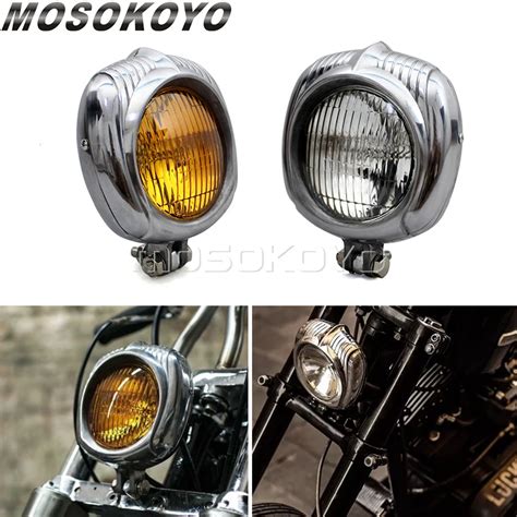 Farol Da Motocicleta Do Vintage L Mpada De Cabe A Para Suzuki Honda