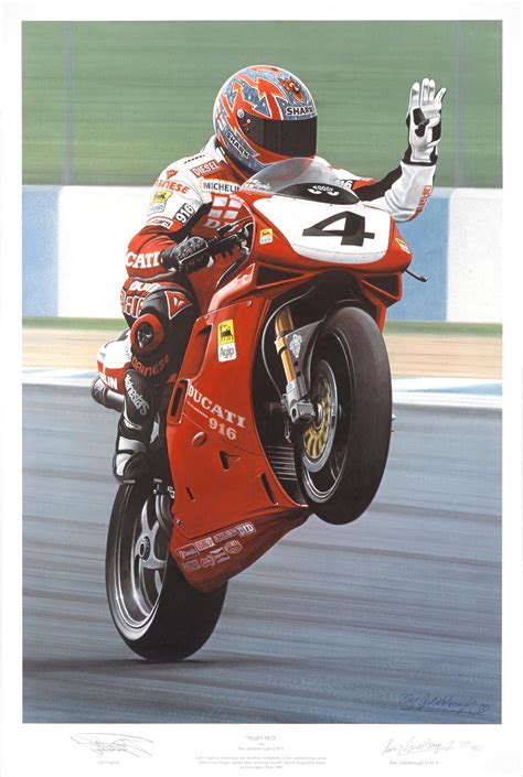 Bonhams Cars A Limited Edition Ducati Poster Ruby Red