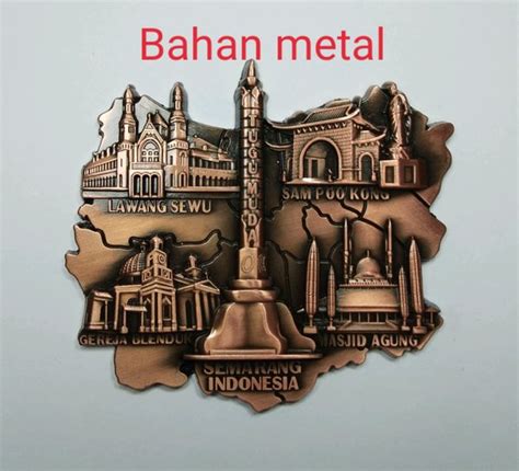 Jual Magnet Tempelan Kulkas Metal 2 Souvenir Oleh Oleh Negara Indonesia