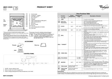 Whirlpool Akz Ix Oven Program Chart Manualzz