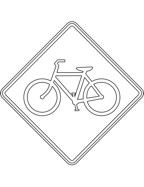 Bicycles Sign In The USA Coloring Page ColouringPages