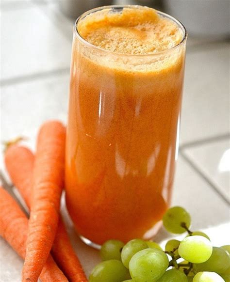 Que Tal Um Suco Refrescante De Cenoura Com Uva No Lanche Da Tarde