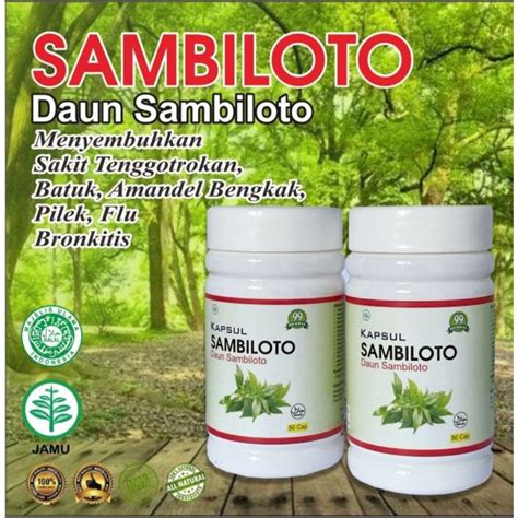 Jual Kapsul Herbal Sambiloto 50 Kapsul Sambiloto Kapsul Herbal