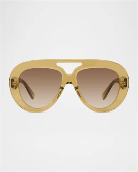 Loewe Men S Curvy Acetate And Nylon Oval Sunglasses Neiman Marcus