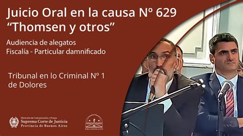 Causa “thomsen Y Otros Audiencia De Alegatos Fiscalía Particular