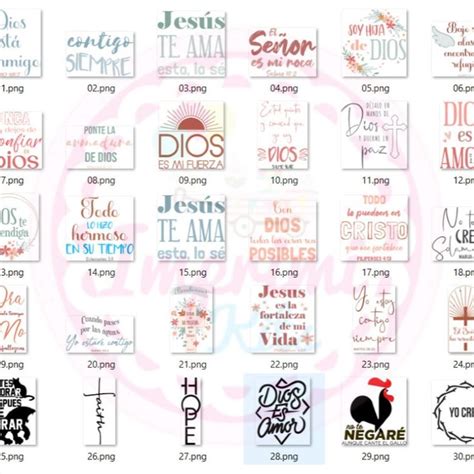 Pack Png Frases Religiosas B Blicas Cristianas Sublimacion Sublimar