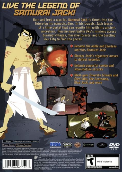 Samurai Jack The Shadow Of Aku For Playstation 2 2004 BD Jogos