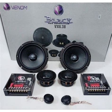 Jual SPEAKER SPLIT VENOM VX 6 3 B 3WAY BLACK KOMPONEN SPEAKER SPLIT