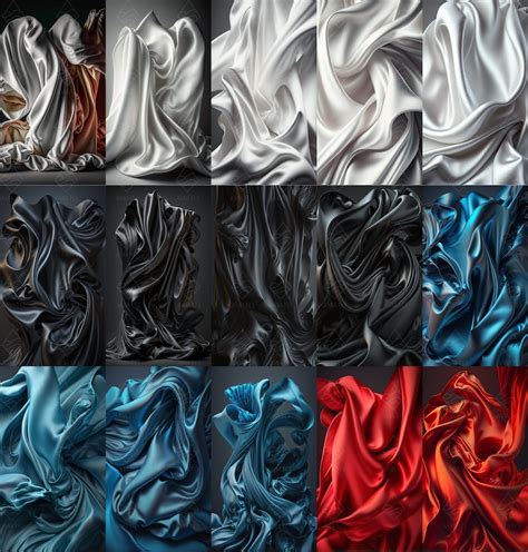 100 Flowing Silk Digital Backdrops: Colored Fabric - Etsy