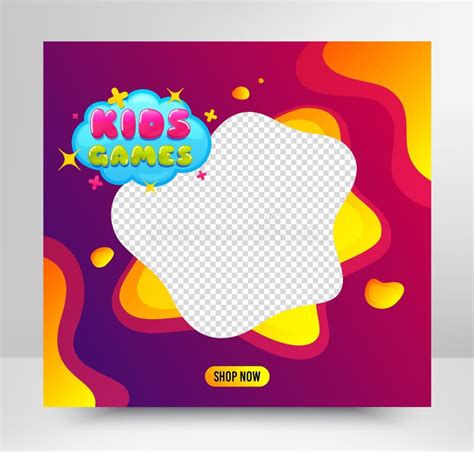 Icono De Juegos Para Niños Banner De Zona De Reproducción Divertida