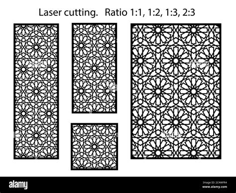 Panel Vectorial Cnc árabe Corte Láser Plantilla Para Partición Interior En Estilo árabe Panel