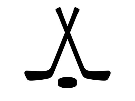 Crossed Hockey Sticks & Hockey Puck Decal Outdoor Vinyl Custom