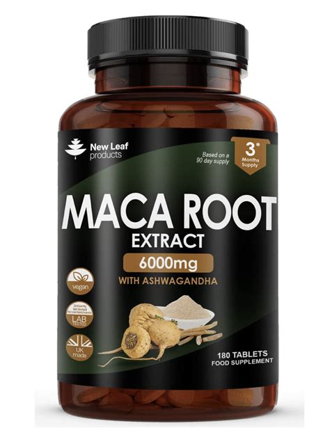 Maca Root Tablets With Ashwagandha High Strength Month Supply Shop