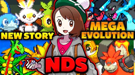 Pokemon Nds Rom Hack 2023 With Mega Evolution Gen 8 Starters Ash Greninja And Much More