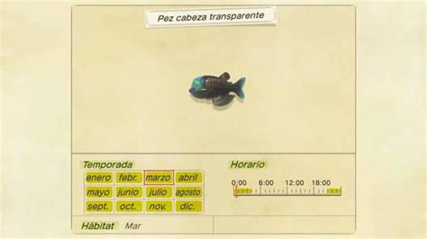 Cómo pescar al Pez cabeza transparente en Animal Crossing: New Horizons