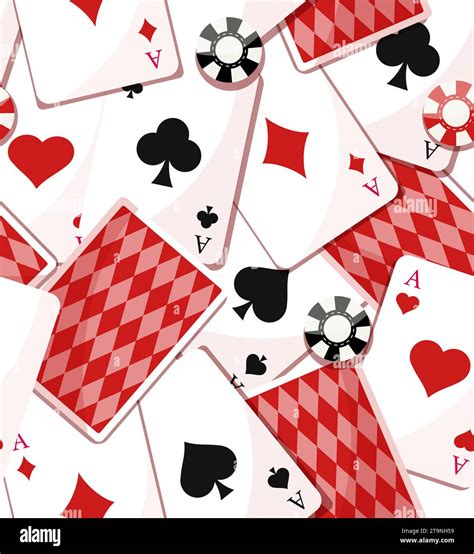 Playing Cards Seamless Pattern Vector Stock Vector Image And Art Alamy