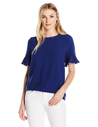 Amazon Brand Lark Ro Women S Flutter Sleeve Top Womens Tops