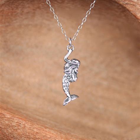 Mermaid Necklace Silver Mermaid Necklace Sea Princess A Sterling