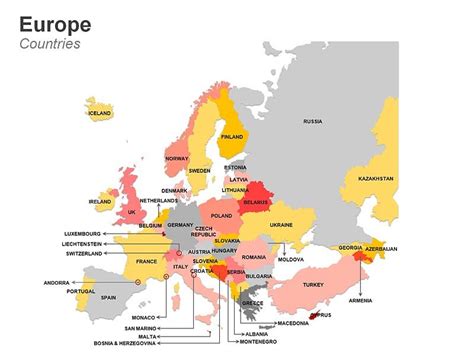 Editable European Map