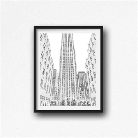 a black and white photo of the chrysler building in new york city, ny ...