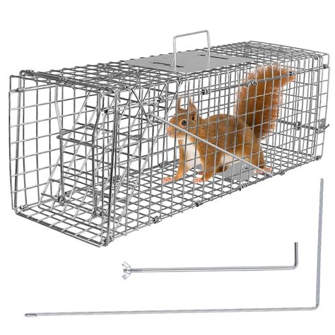Youloveit Rat Trap Cage Humane Live Animal Trap Control Steel Cage For