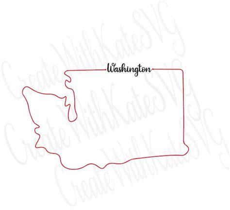 Washington State Outline SVG, WA Outline - Etsy