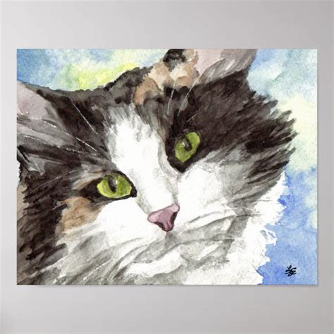 Black and White Cat Poster | Zazzle