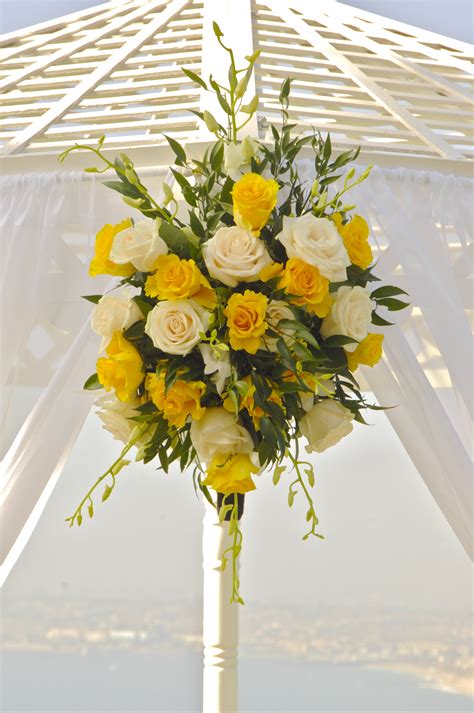 Yellow Wedding Arch Flowers