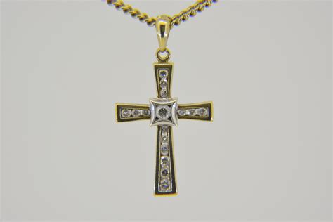 Gold And Diamond Pendant Cross Pendant Cross Jethro Marles