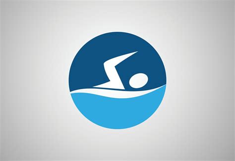 Creative Swimming Logo Design Vector Illustration Vector Art