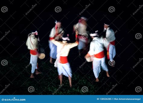 Motion Scene Of Dhol Drum Male Dance Bohag Bihu Or Rongali Bihu Festival And Celebrates Of