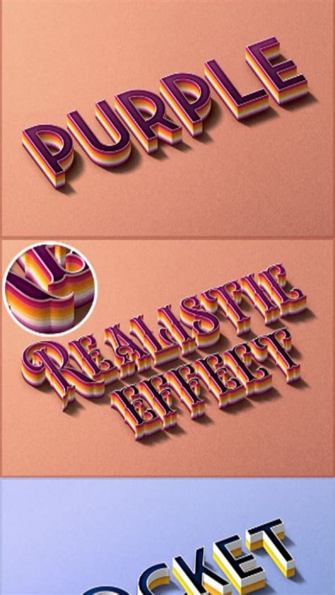 D Creative Retro Text Effects Photoshop Template Hand Lettering