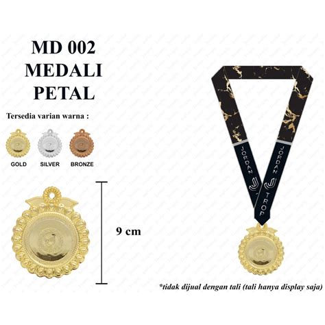 Jual Medali Piagam Mendali Piala Medali Olahraga Medali Petal