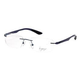 Buy Legacy Rectangle Rimless Blue Eyeglasses For Unisex Online