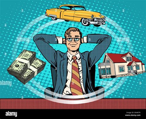 Man Dream House Money Car Stock Vector Image And Art Alamy