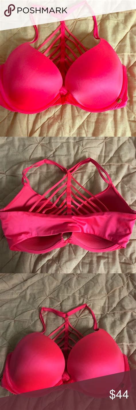 Victoria S Secret Pink Racerback Bra Hot Pink