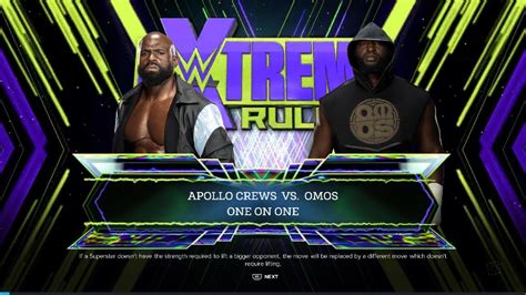 Wwe K Apollo Crews Vs Omos Youtube