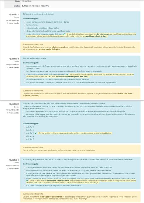 Exerc Cio Avaliativo Unidade Mecanismos Para A Preven O De Quedas