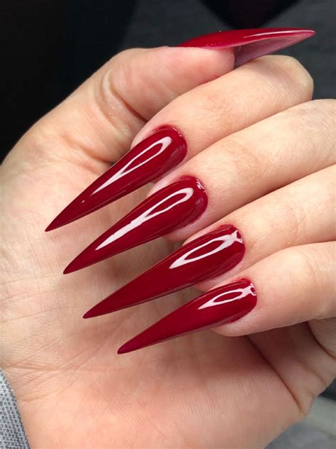 Unhas Stilleto Unhas Estiletto Unhas Bonitas Unhas Vermelhas Stiletto