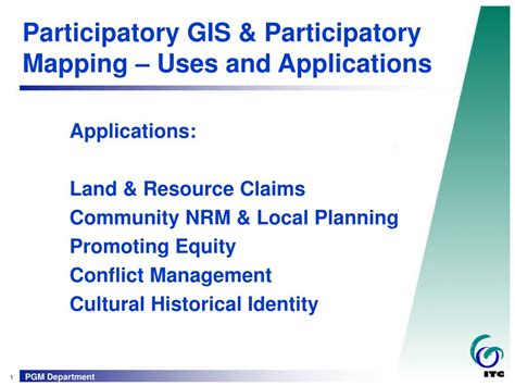 Ppt Participatory Gis And Participatory Mapping Uses And Applications Powerpoint Presentation