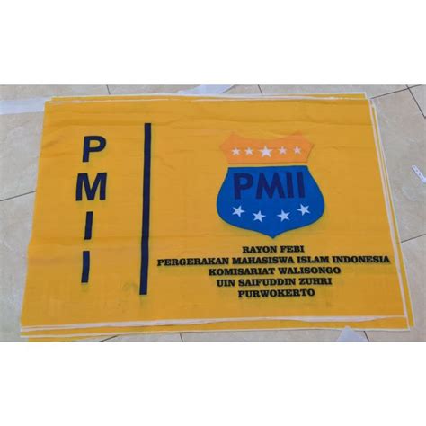 Jual Bendera Printing Pmii Uk 90cm × 60cm Bisa Tambah Nama Daerah Dll