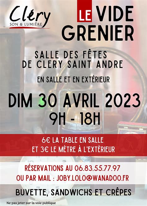 Vide Grenier Dimanche 30 Avril Espace Loire 9h 18h