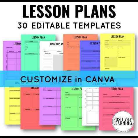 Special Education Lesson Plan Templates Positively Learning